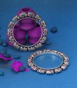 Women set of 2 bangles oxidised silver plated elephant bangles
