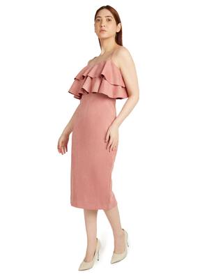 Strappy dress with front layer detail 2