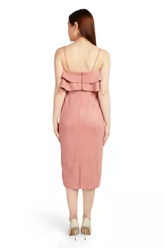 Strappy dress with front layer detail