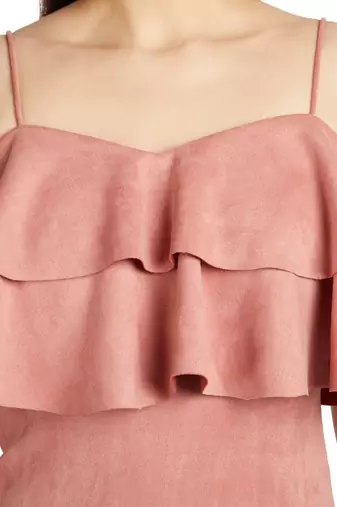 Strappy dress with front layer detail