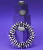 Women set of 2 oxidised silver plated handcrafted bangles