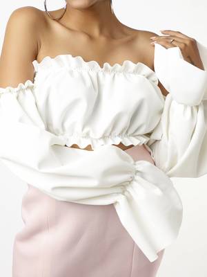 White crop top 3