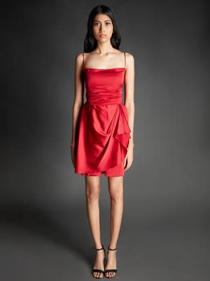 Satin singlet red dress 4