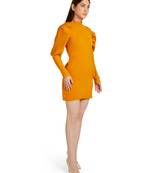 Pleated sleeve dress