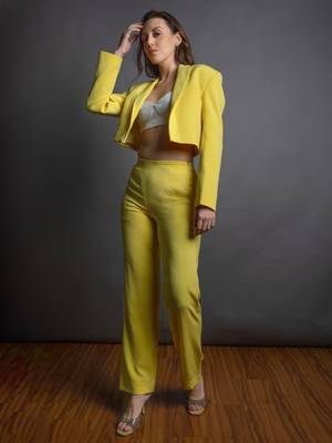 Cropped jacket & pant set 3