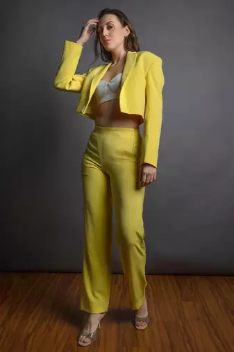 Cropped jacket & pant set