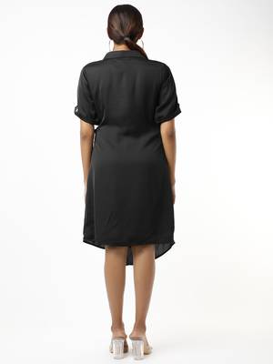Satin wrap dress 2