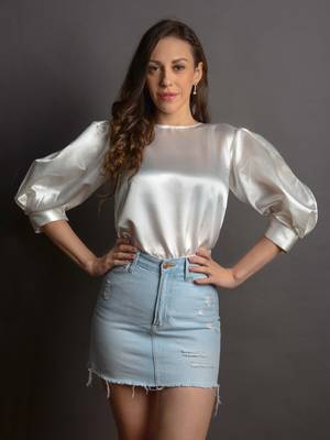 White satin top 1
