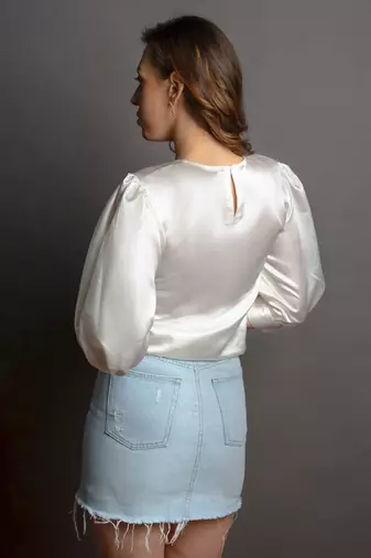 White satin top
