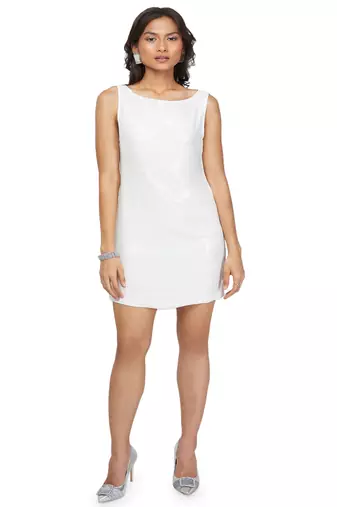 White sequence dress