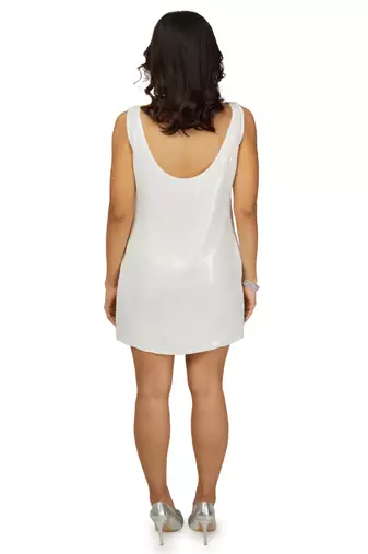 White sequence dress