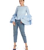 Layered flare sleeve top