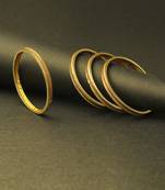 Women set of four 24 ct gold-plated becautiful handcarfted bangle