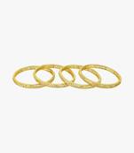 Women set of four 24 ct gold-plated becautiful handcarfted bangle