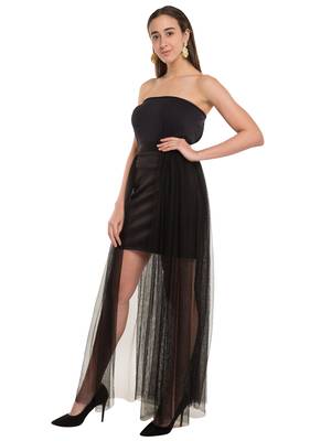 Short skirt with long net trail 3