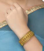 Women set of two 24 ct gold-plated becautiful handcarfted bangle