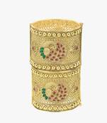 Set of 2 gold plated antique openable peacock bangles set
