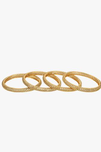 Women set of 4 gold-plated handcrafted bangle