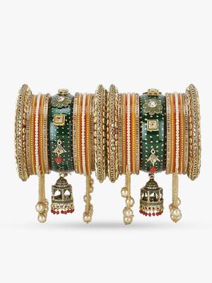 Set of 26menakari bridal chuda with hangings 3