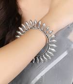 Set of two oxidised handcrafted fish bangles for women and girls