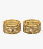 Women set of 6 gold plated stone handcrafted bangles