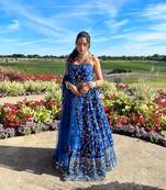 Interesting Blue Sequins Embroidery Lehenga Choli For Women Indian Wedding Party Wear Lahanga Choli