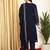 Stylee lifestyle navy blue georgette embroidered dress material