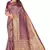 Leeza store women's purple cotton silk blend latest kanjivaram kanchipuram golden zari woven design banarasi saree