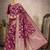 Gorgeous Designer Wine color Lichi Bindi Silk Saree with weaving work