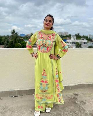 Designer Party Wear Look Top, Plazzo & Dupatta Set  2