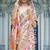 Kimisha women's cream silk woven saree with unstitched blouse piece