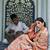 Kimisha women's peach silk woven saree with unstitched blouse piece
