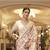 Kimisha women's cream silk woven saree with unstitched blouse piece