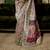 Kimisha women's light brown silk woven saree with unstitched blouse piece