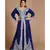 Navy-Blue color full sleeves Handmade Moroccan Kaftan with Sun-proof hijab
