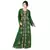 Dark-Green color Full Sleeves Handmade Moroccan Kaftan With Sun-proof hijab
