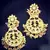 white pearl earring kundan aalia bollywood celebrity pair