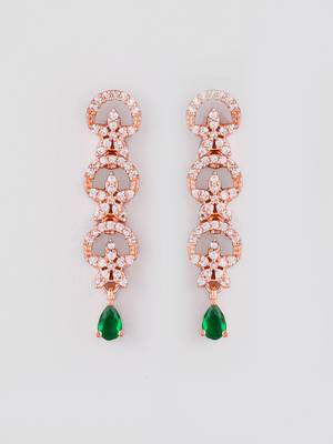 Rose gold-plated ad stone-studded handcrafted red jewellery set 4