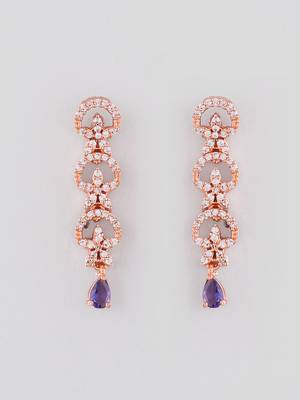 Rose gold-plated ad stone-studded handcrafted red jewellery set 4