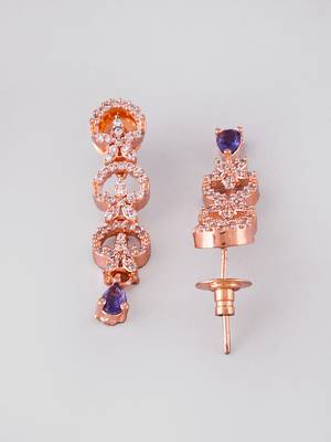Rose gold-plated ad stone-studded handcrafted red jewellery set 5
