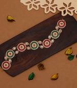 Maroon & green color matha patti (sheesh phool)