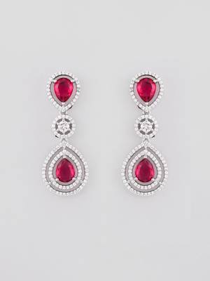 Silver-plated ad stone-studded handcrafted emerald jewellery set 4