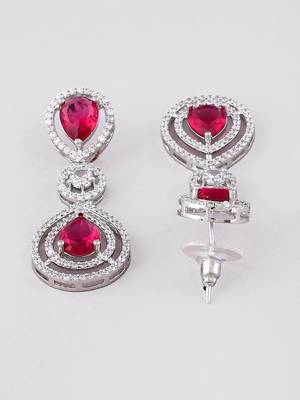 Silver-plated ad stone-studded handcrafted emerald jewellery set 5