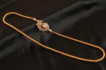 Gorgeous goldplated multicolour peacock 