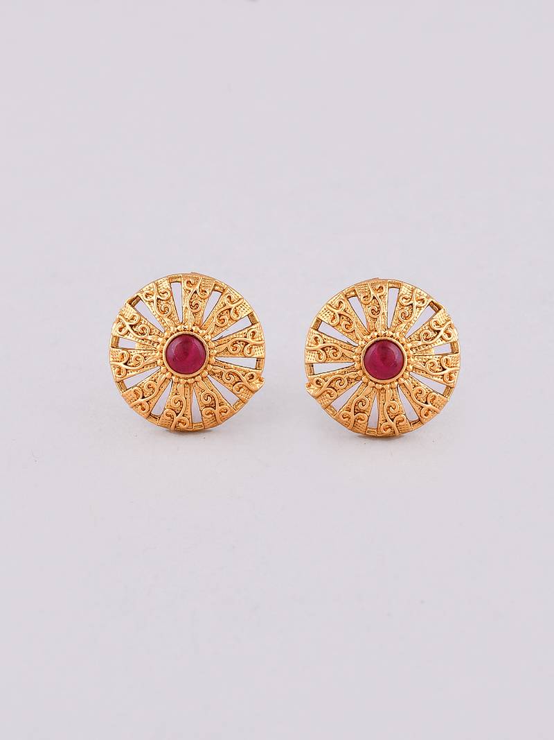 Gold-plated beaded ethnic jewellery set for women and girls | festive simple jewelry set |  minimal jewellery set women