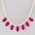 Gold-plated red kemp stones long necklace  for women and girls  | festive simple necklace |  minimal jewellery  women