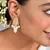 Gold-plated pink enamel simple stud earrings copper for women & girls | traditional earrings women