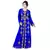 Royal -Blue color Full Sleeves Handmade Moroccan Kaftan With Sun-proof hijab