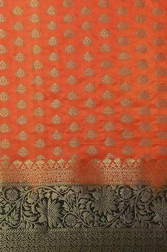 Riva enterprise women's banarasi cotton silk with zari weaving  party wear saree