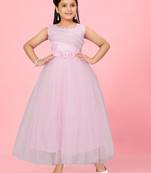 Aarika girls pink colour net gown